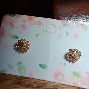 Elegant Gold Plated Stud Earrings